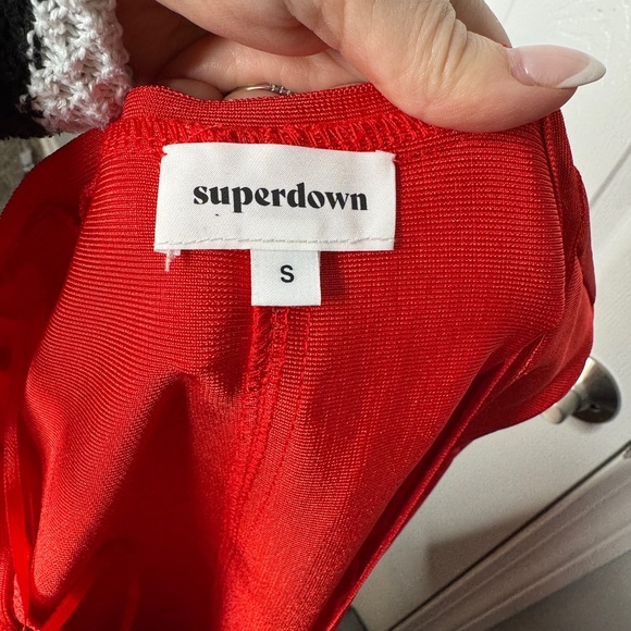 SUPERDOWN Revolve Brynn Front Zip Red Mini Bandage Dress Size S NEW - Picture 5 of 8